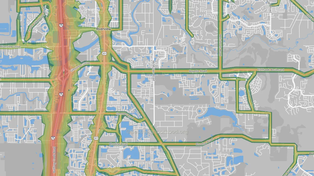 33569, FL Map of Noise Levels in 33569