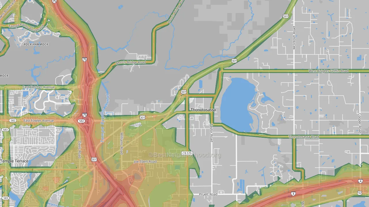 33592, FL Map of Noise Levels in 33592