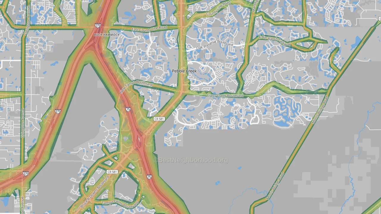 33647, FL Map of Noise Levels in 33647