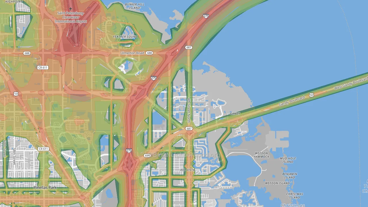 33716, FL Map of Noise Levels in 33716