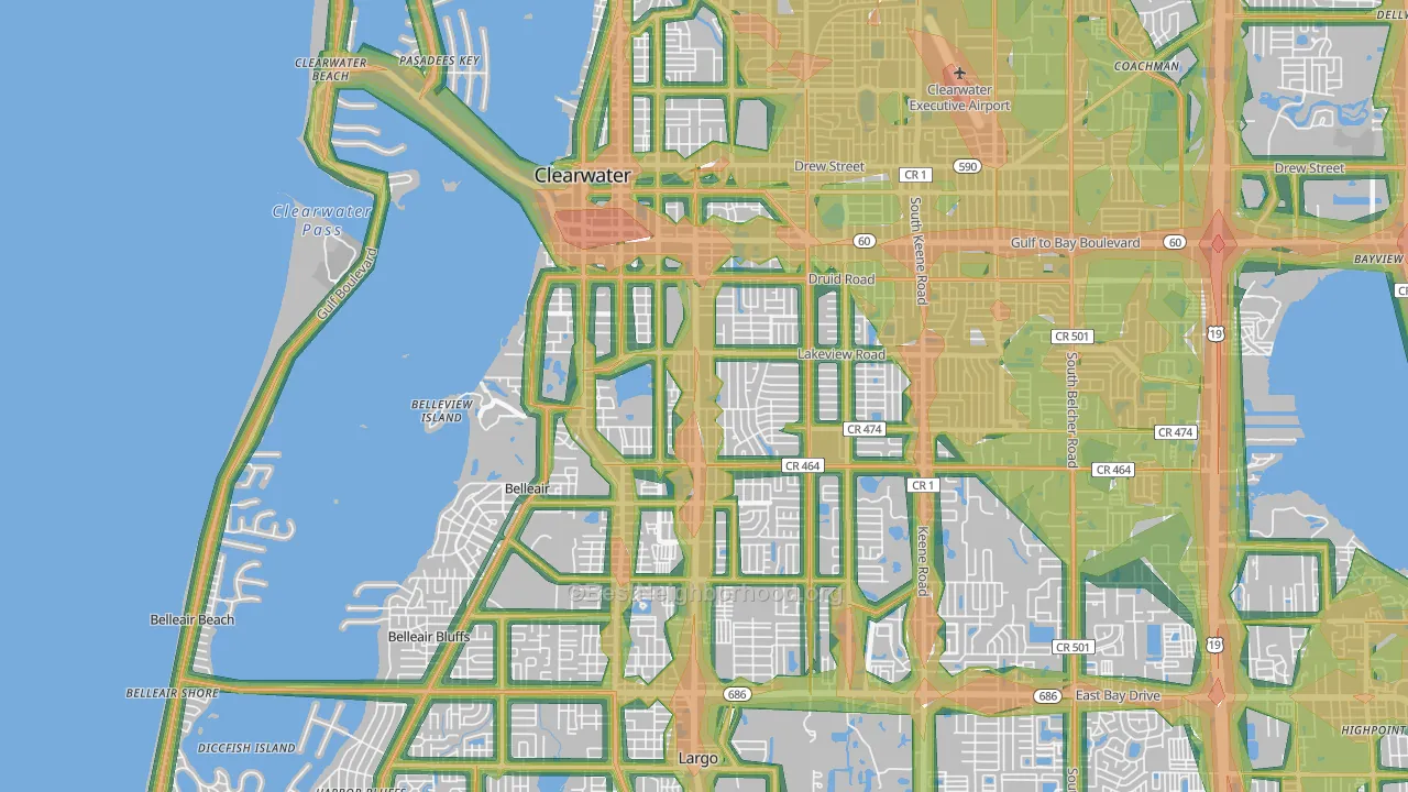 33756, FL Map of Noise Levels in 33756