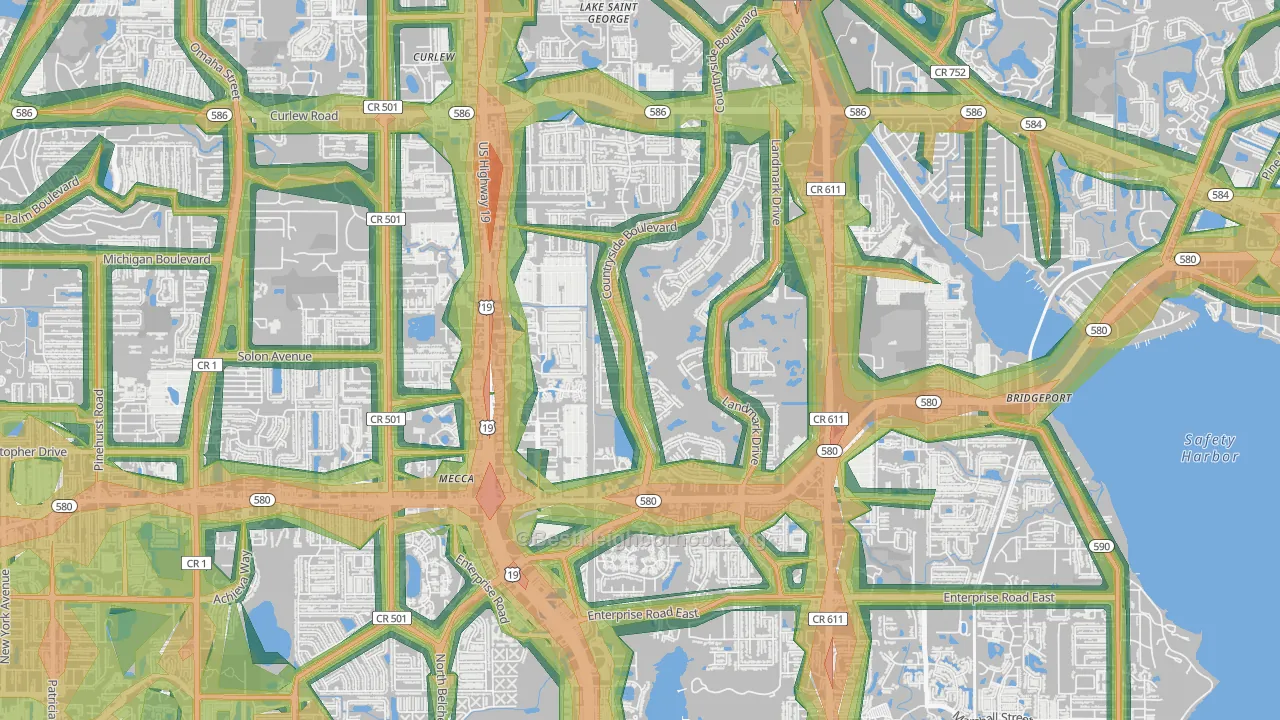 33761, FL Map of Noise Levels in 33761