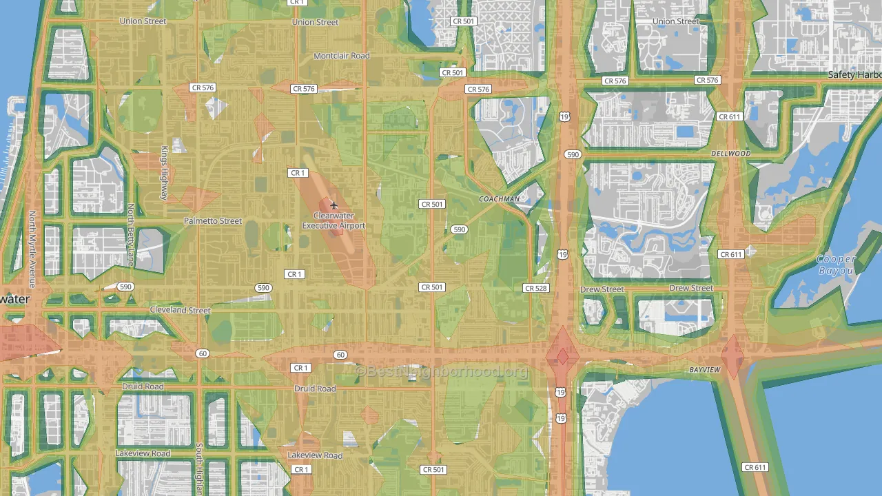 33765, FL Map of Noise Levels in 33765