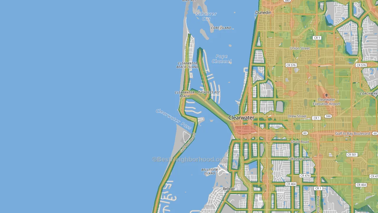 33767, FL Map of Noise Levels in 33767
