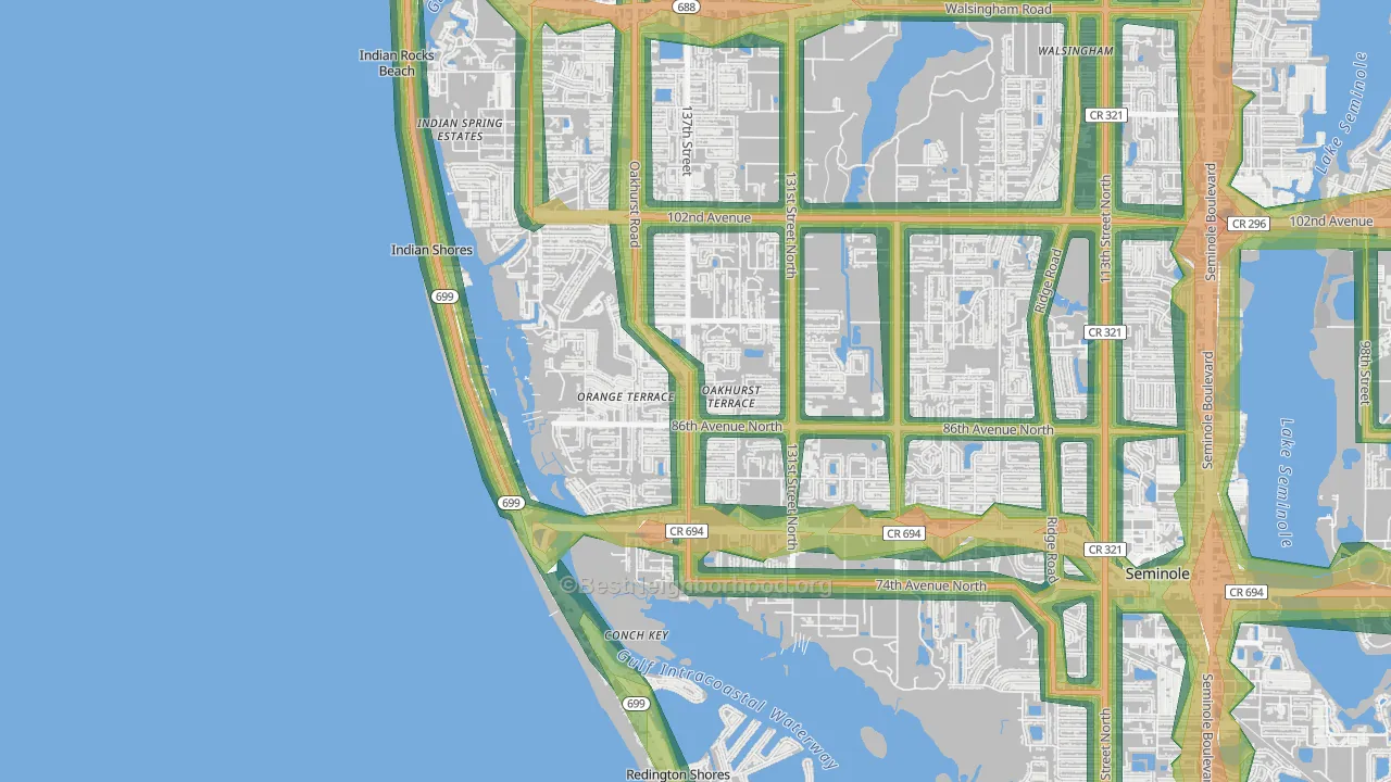 33776, FL Map of Noise Levels in 33776