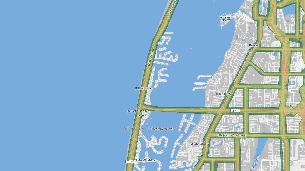 33786, FL Map of Noise Levels in 33786