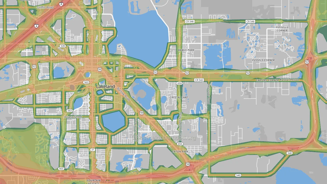 33801, FL Map of Noise Levels in 33801