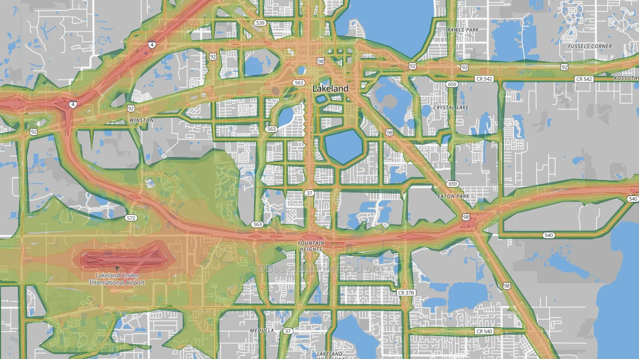 33803, FL Map of Noise Levels in 33803