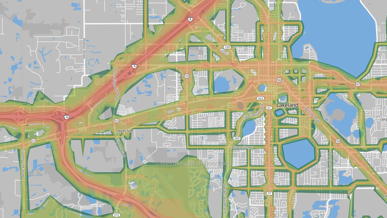 33815, FL Map of Noise Levels in 33815
