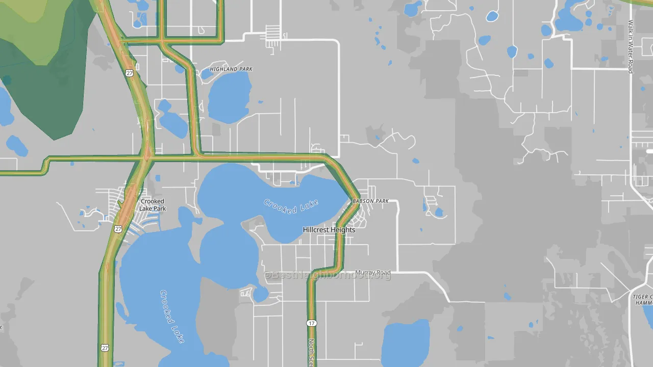 33827, FL Map of Noise Levels in 33827