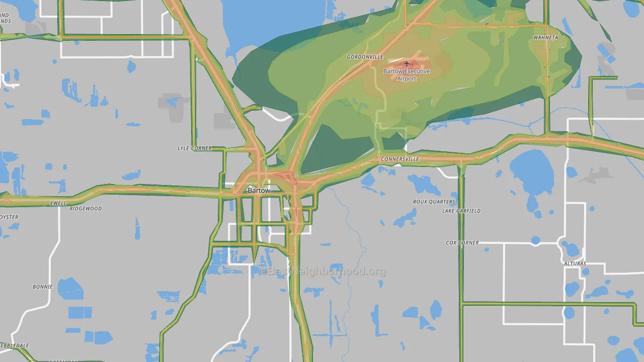 33830, FL Map of Noise Levels in 33830