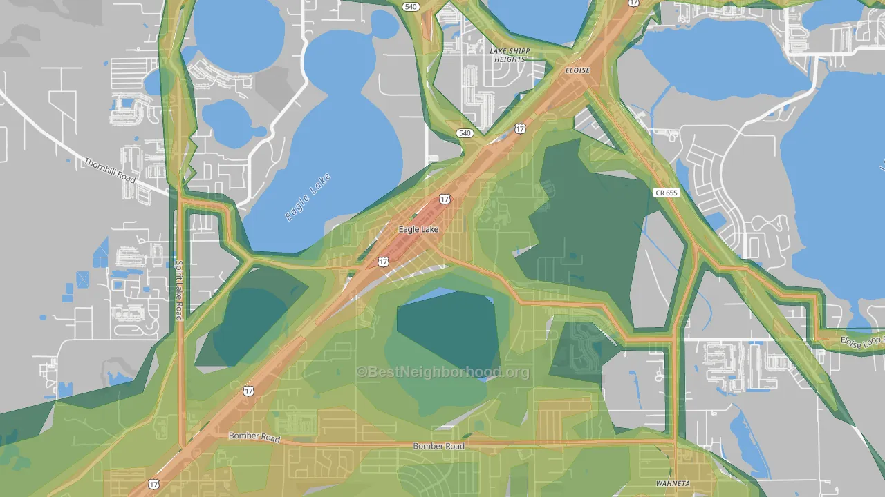 33839, FL Map of Noise Levels in 33839