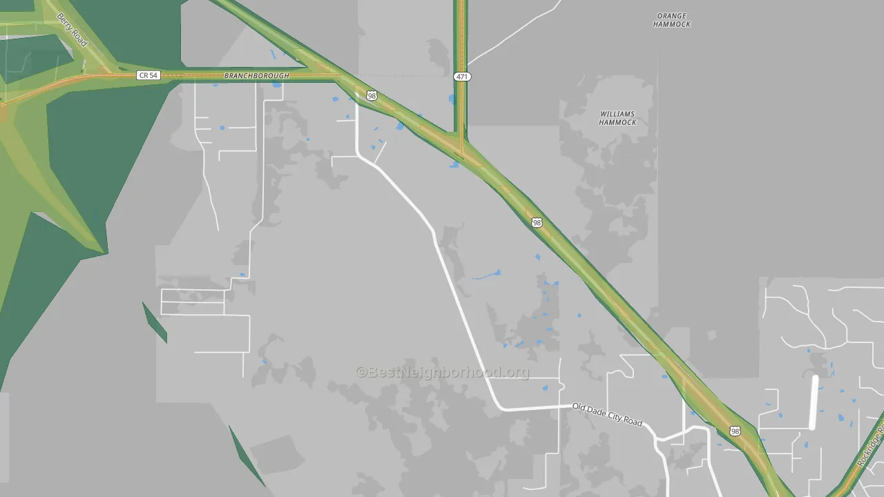 33849, FL Map of Noise Levels in 33849