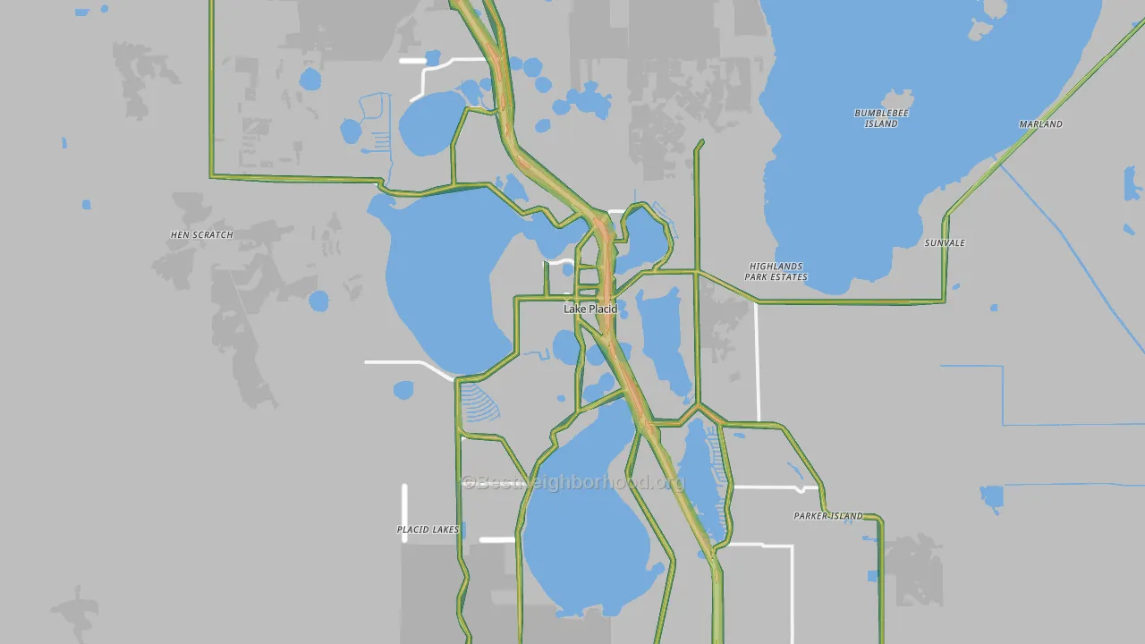 33852, FL Map of Noise Levels in 33852