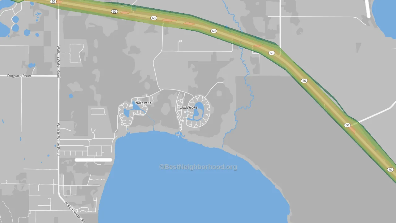 33854, FL Map of Noise Levels in 33854