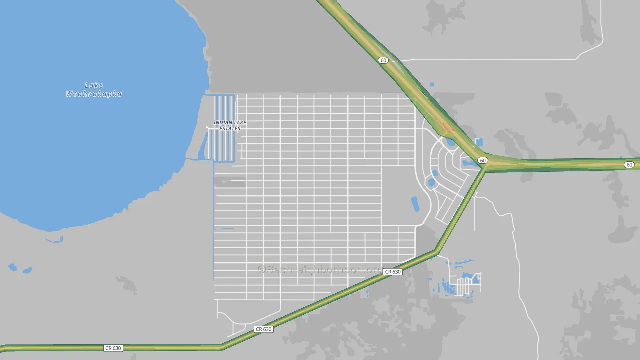 33855, FL Map of Noise Levels in 33855