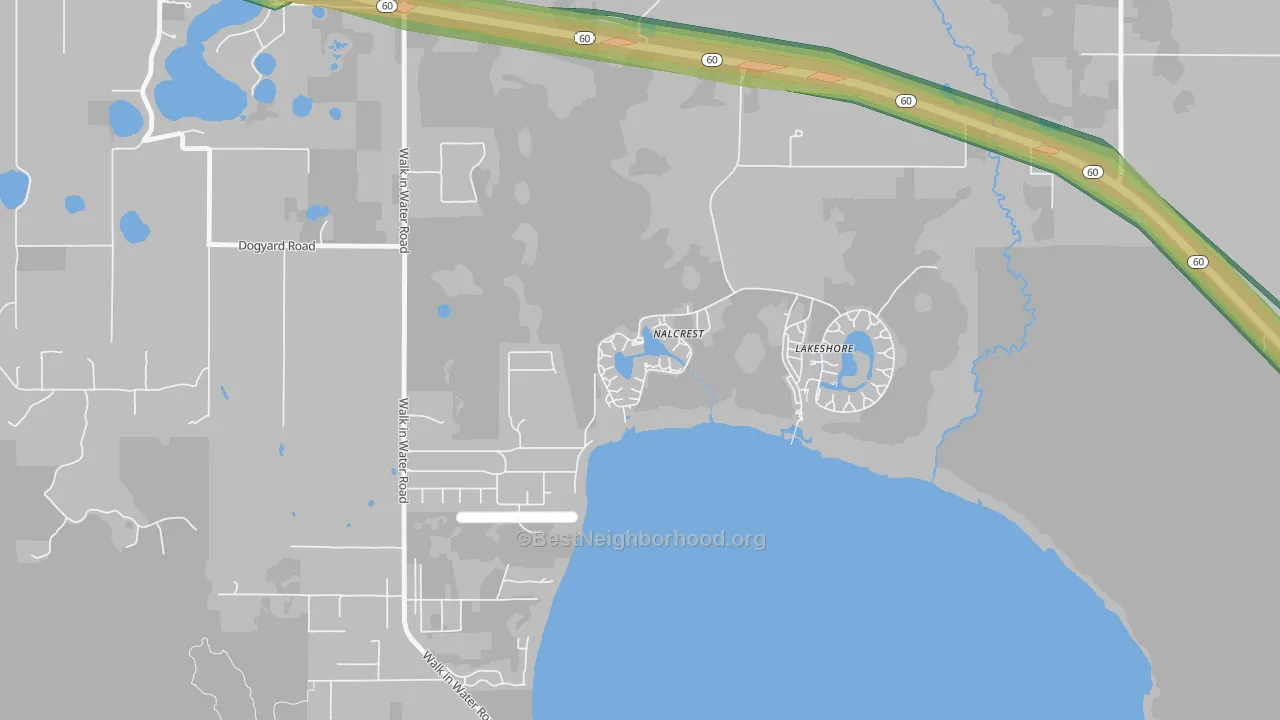 33856, FL Map of Noise Levels in 33856