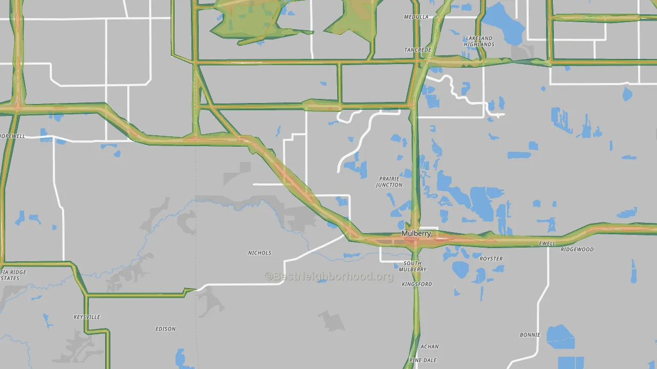 33860, FL Map of Noise Levels in 33860