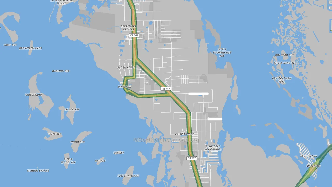 33922, FL Map of Noise Levels in 33922