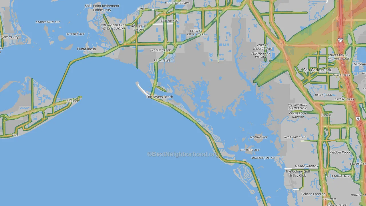 33931, FL Map of Noise Levels in 33931