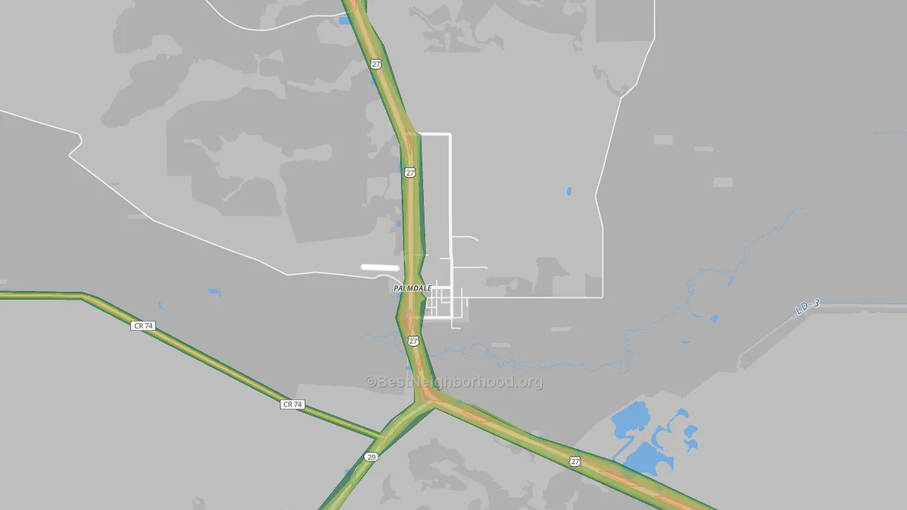 33944, FL Map of Noise Levels in 33944