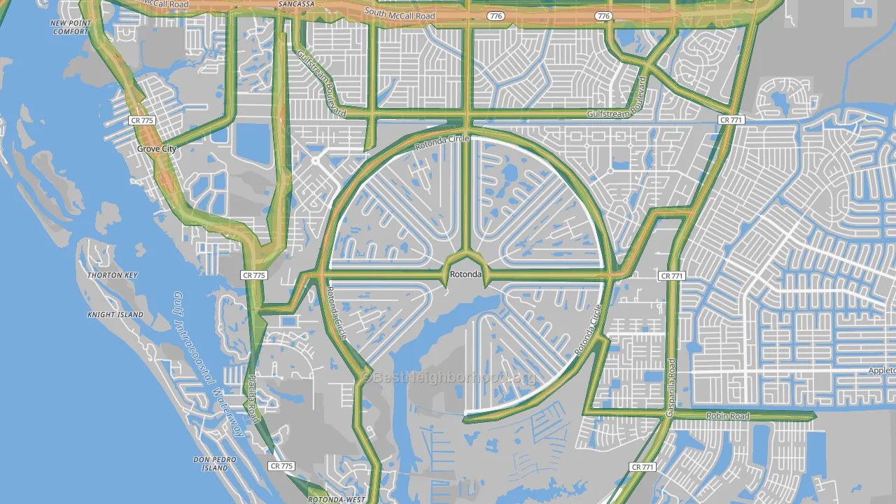 33947, FL Map of Noise Levels in 33947