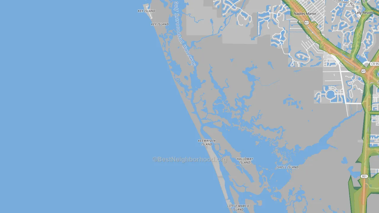34101, FL Map of Noise Levels in 34101