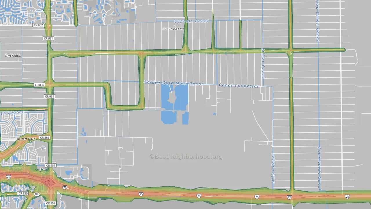 34117, FL Map of Noise Levels in 34117
