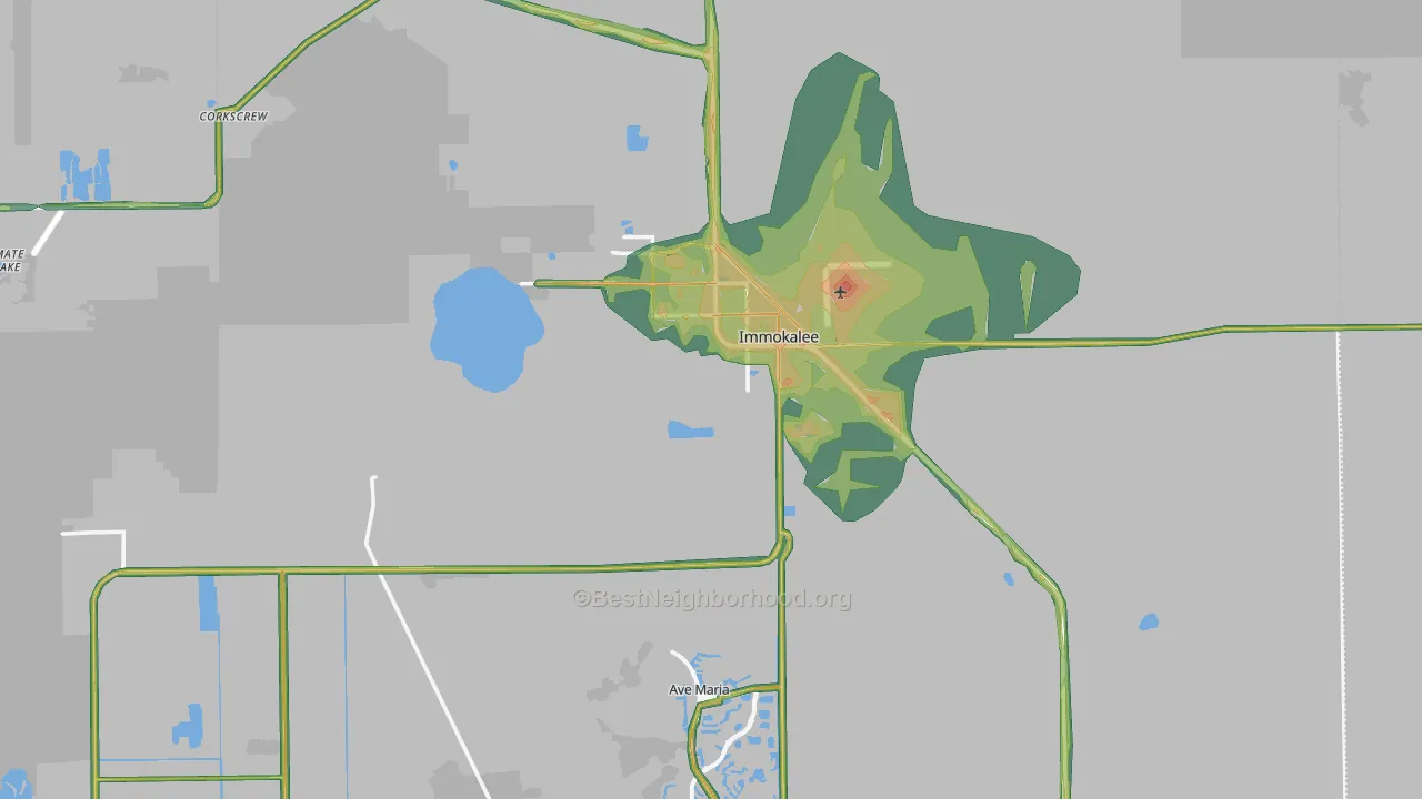 34142, FL Map of Noise Levels in 34142