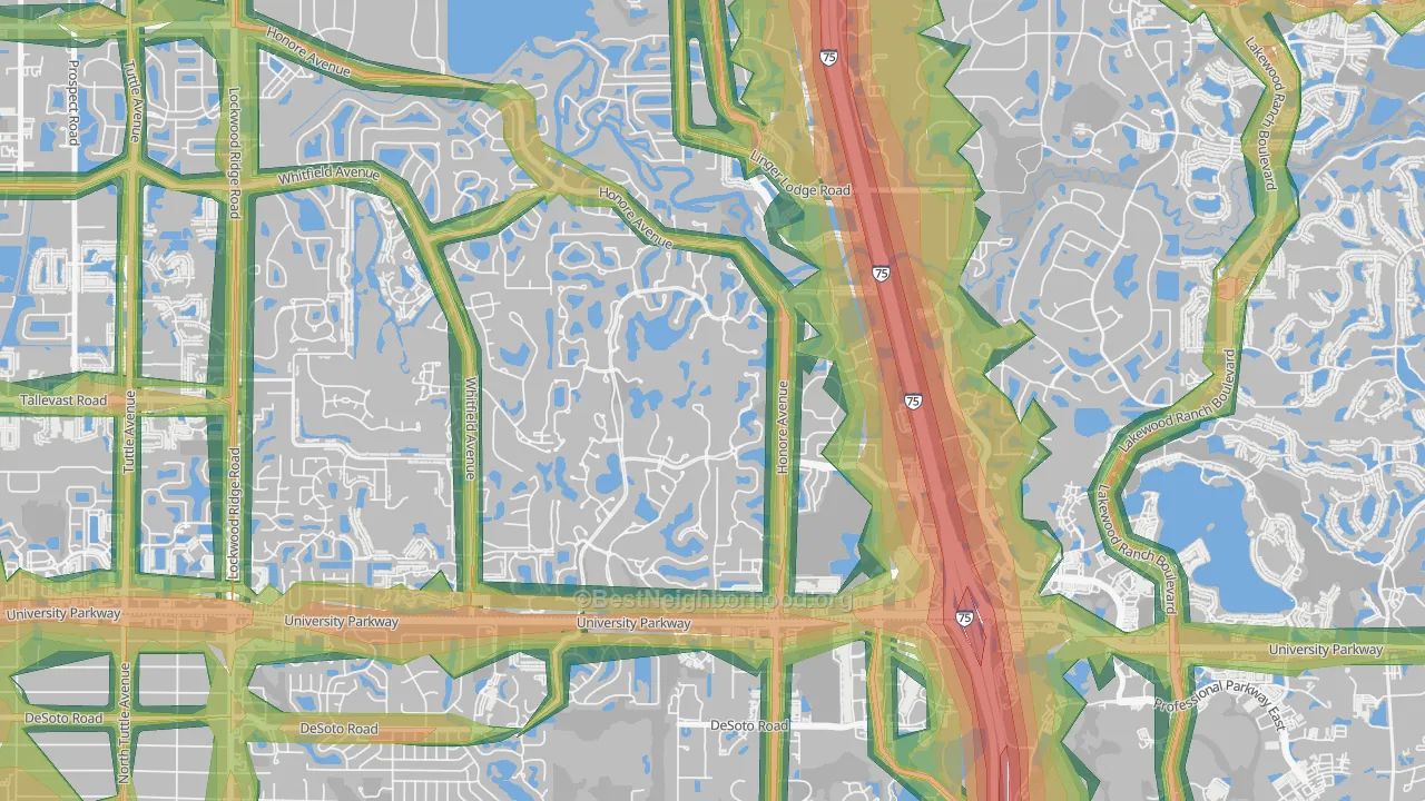 34201, FL Map of Noise Levels in 34201