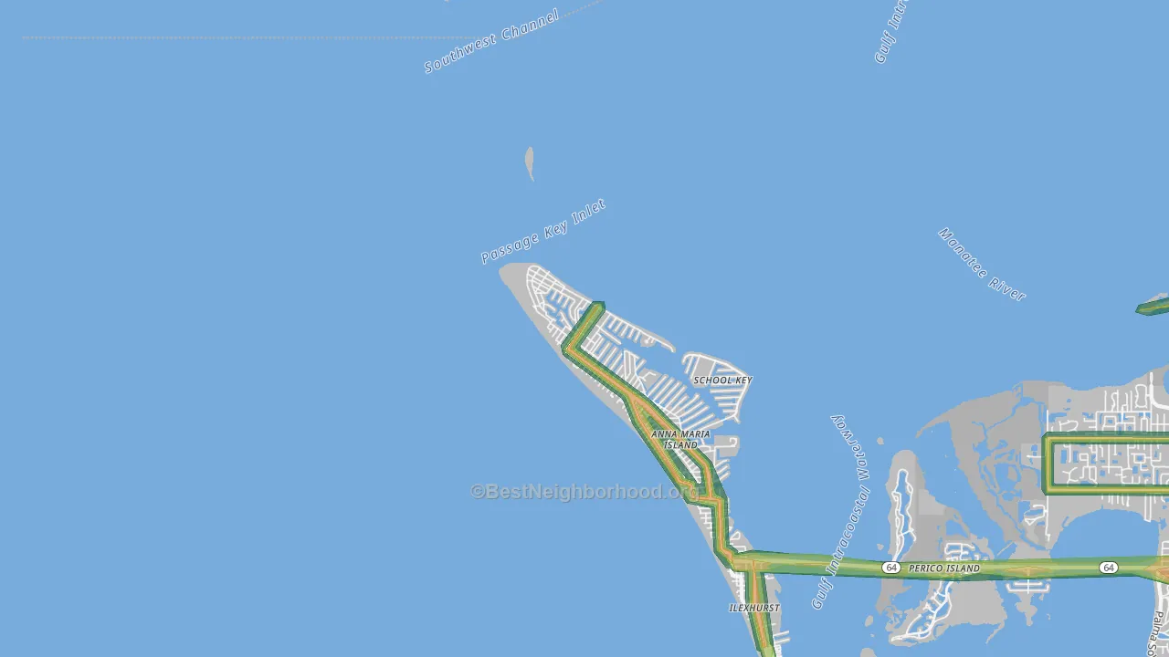 34216, FL Map of Noise Levels in 34216