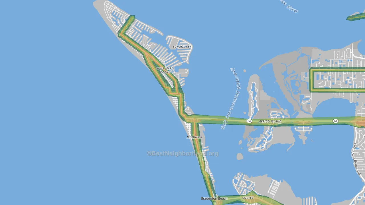 34217, FL Map of Noise Levels in 34217