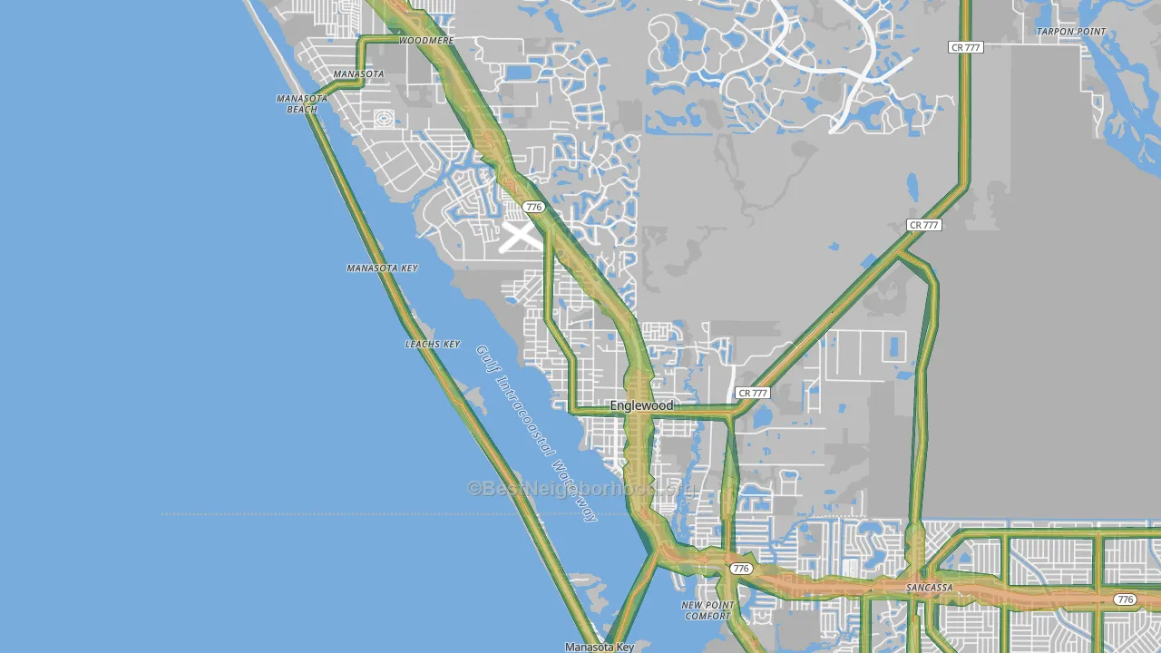 34223, FL Map of Noise Levels in 34223