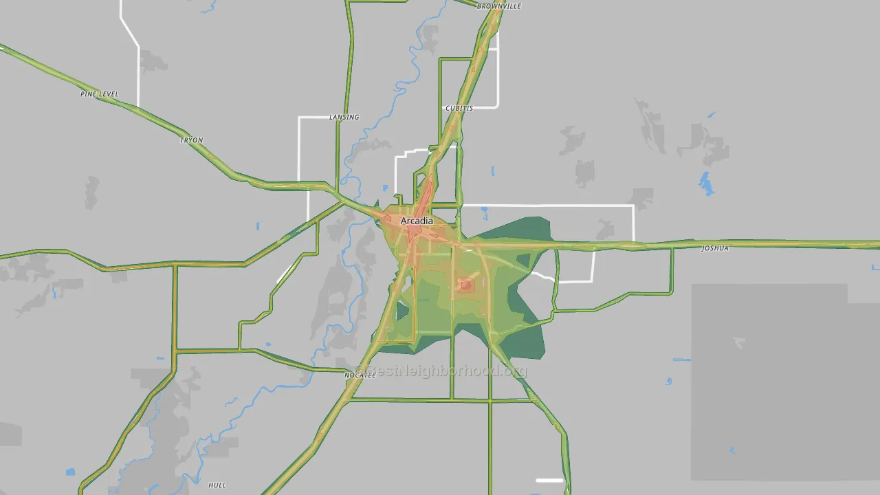 34266, FL Map of Noise Levels in 34266
