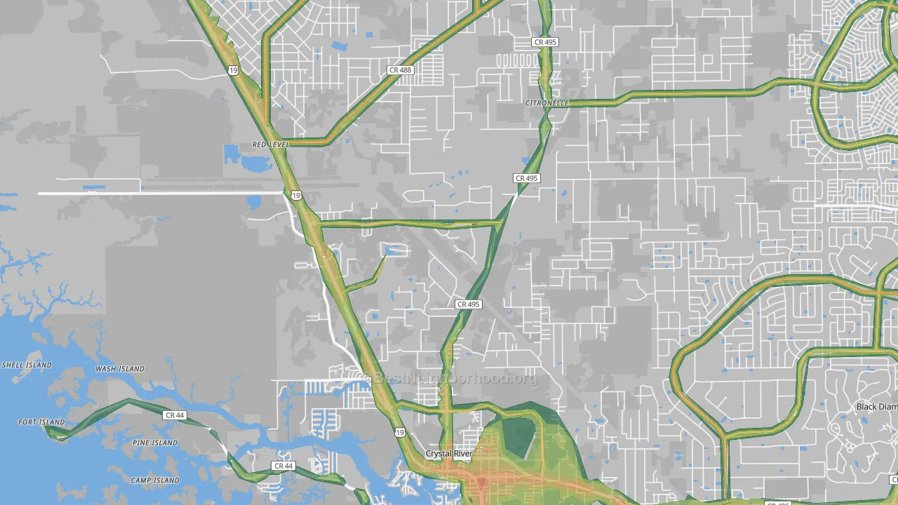 34428, FL Map of Noise Levels in 34428