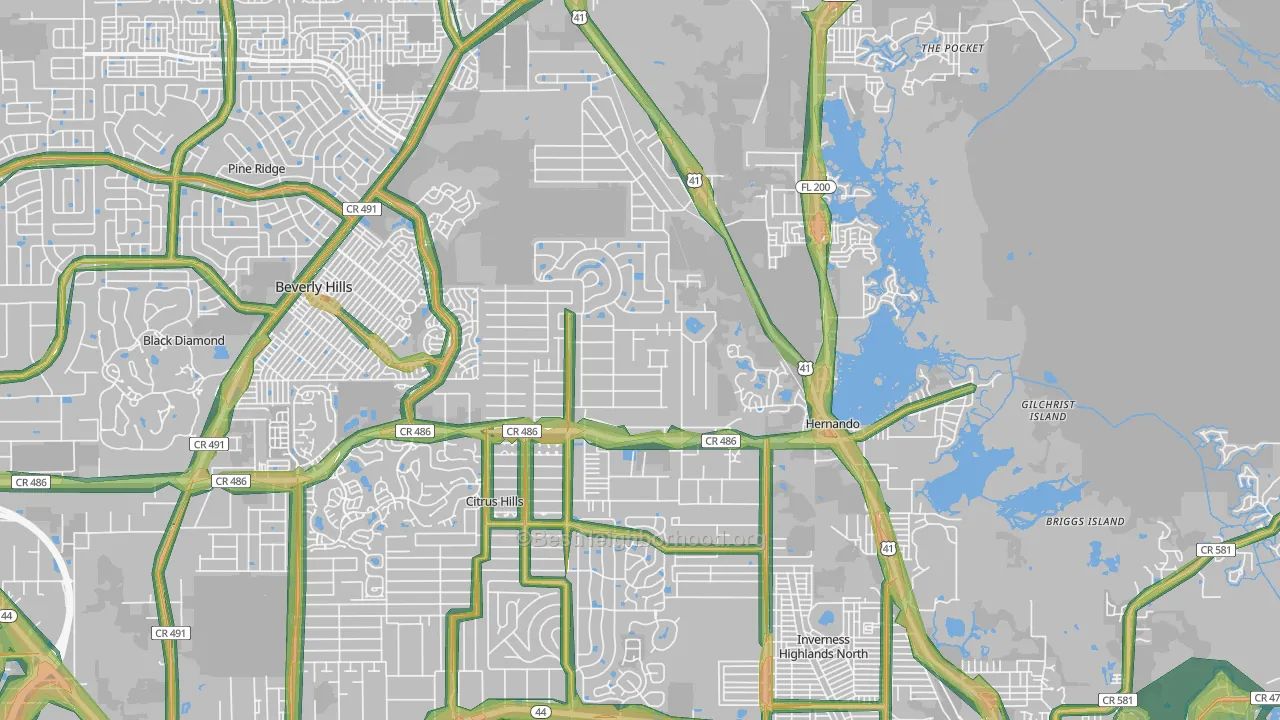 34442, FL Map of Noise Levels in 34442