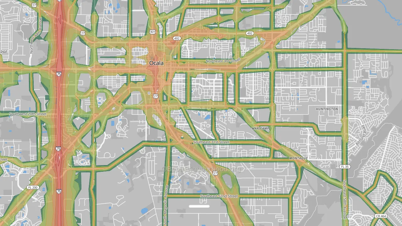 34471, FL Map of Noise Levels in 34471