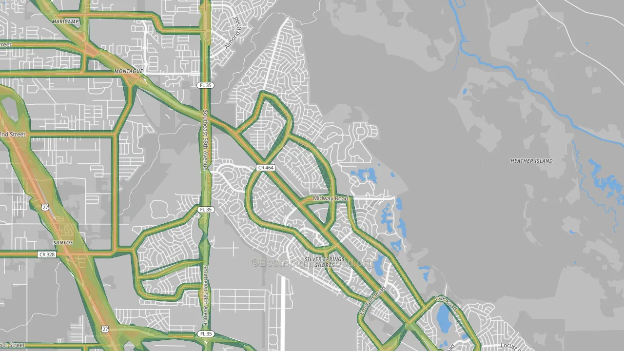 34472, FL Map of Noise Levels in 34472