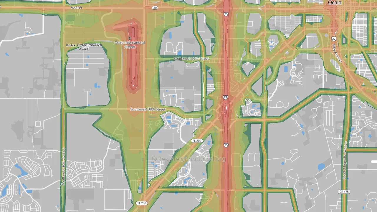 34474, FL Map of Noise Levels in 34474