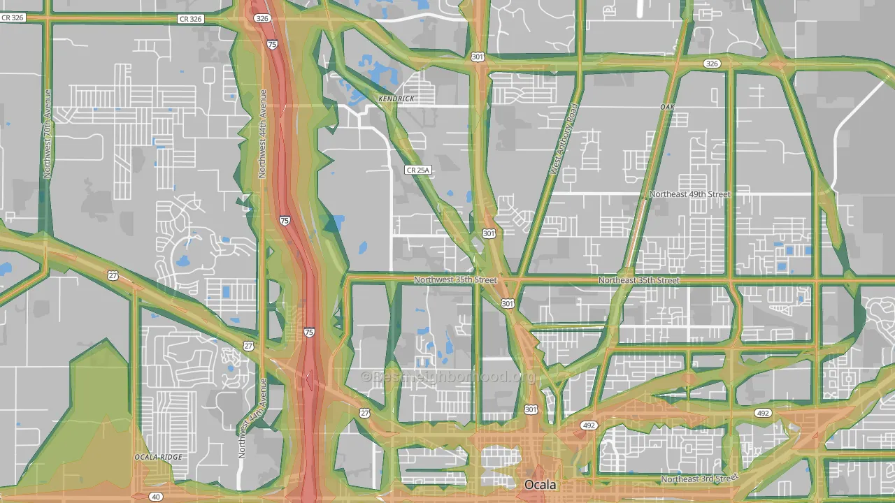 34475, FL Map of Noise Levels in 34475