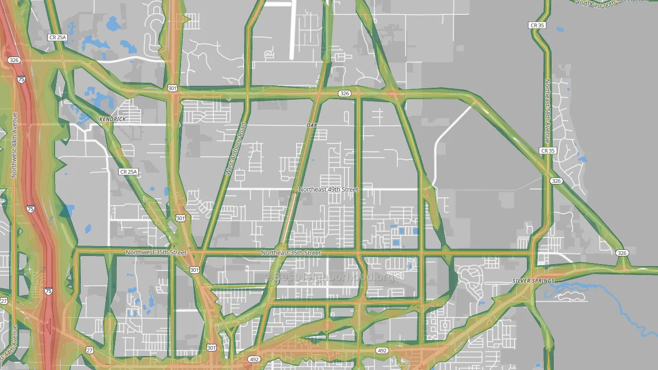 34479, FL Map of Noise Levels in 34479