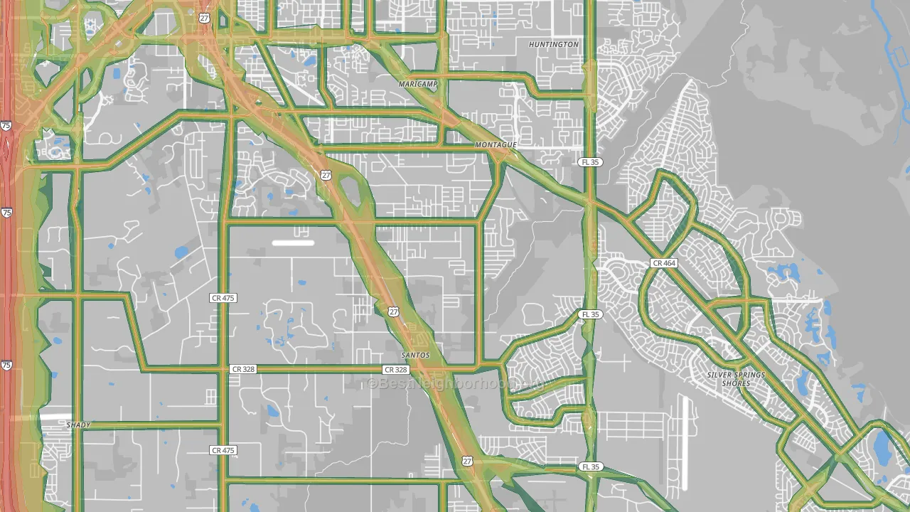 34480, FL Map of Noise Levels in 34480