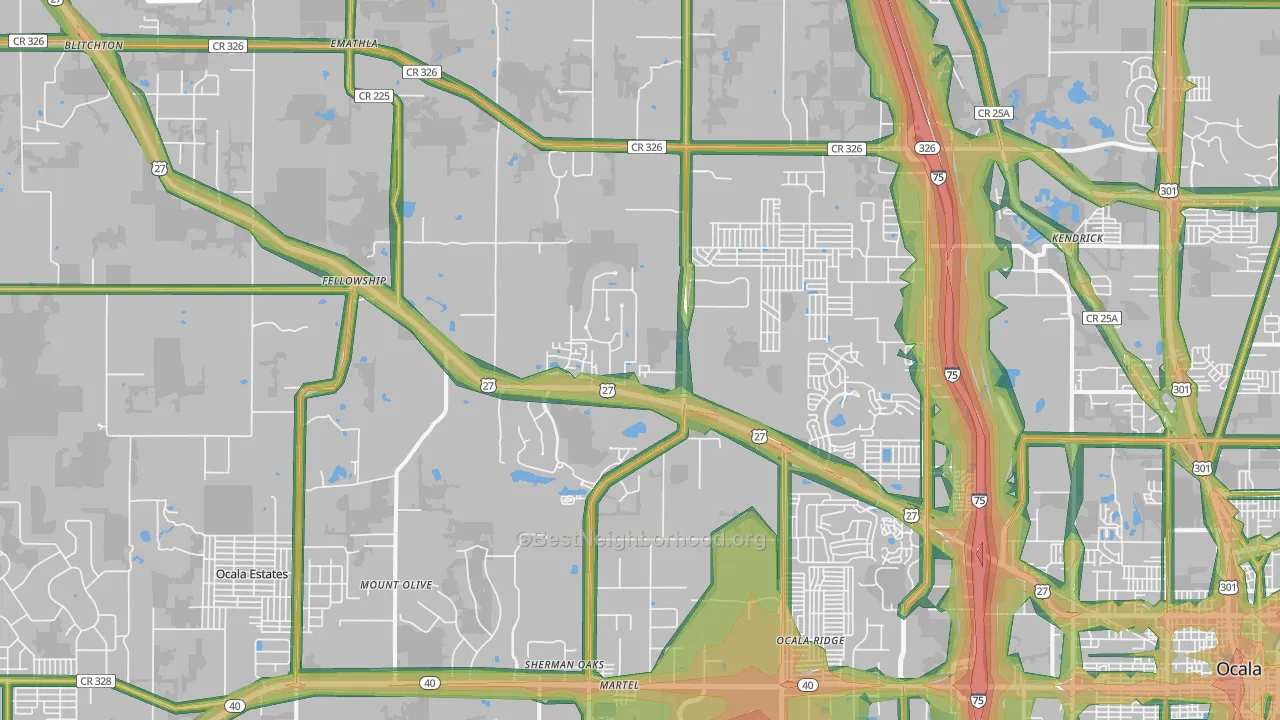 34482, FL Map of Noise Levels in 34482