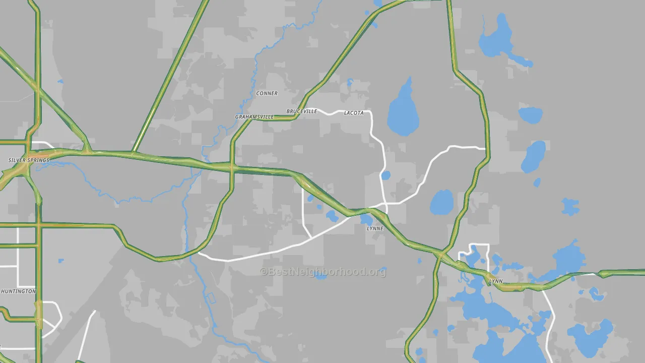 34488, FL Map of Noise Levels in 34488