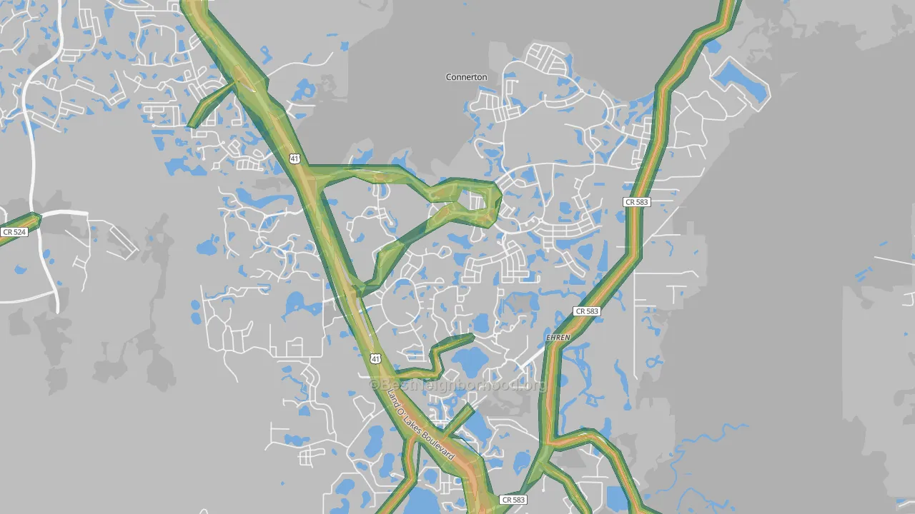 34637, FL Map of Noise Levels in 34637