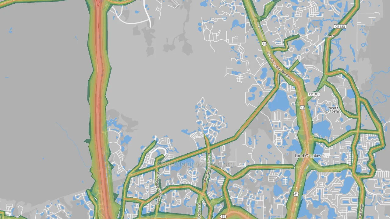 34638, FL Map of Noise Levels in 34638