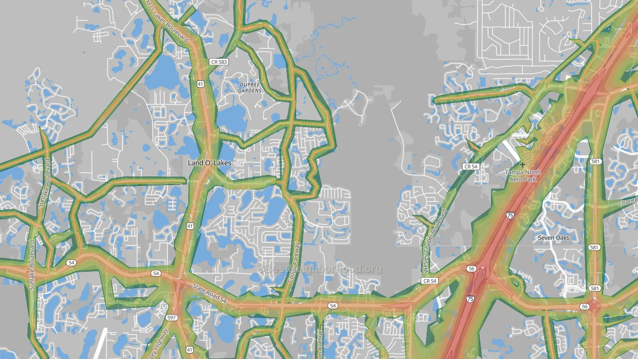 34639, FL Map of Noise Levels in 34639