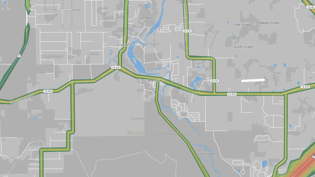 34661, FL Map of Noise Levels in 34661