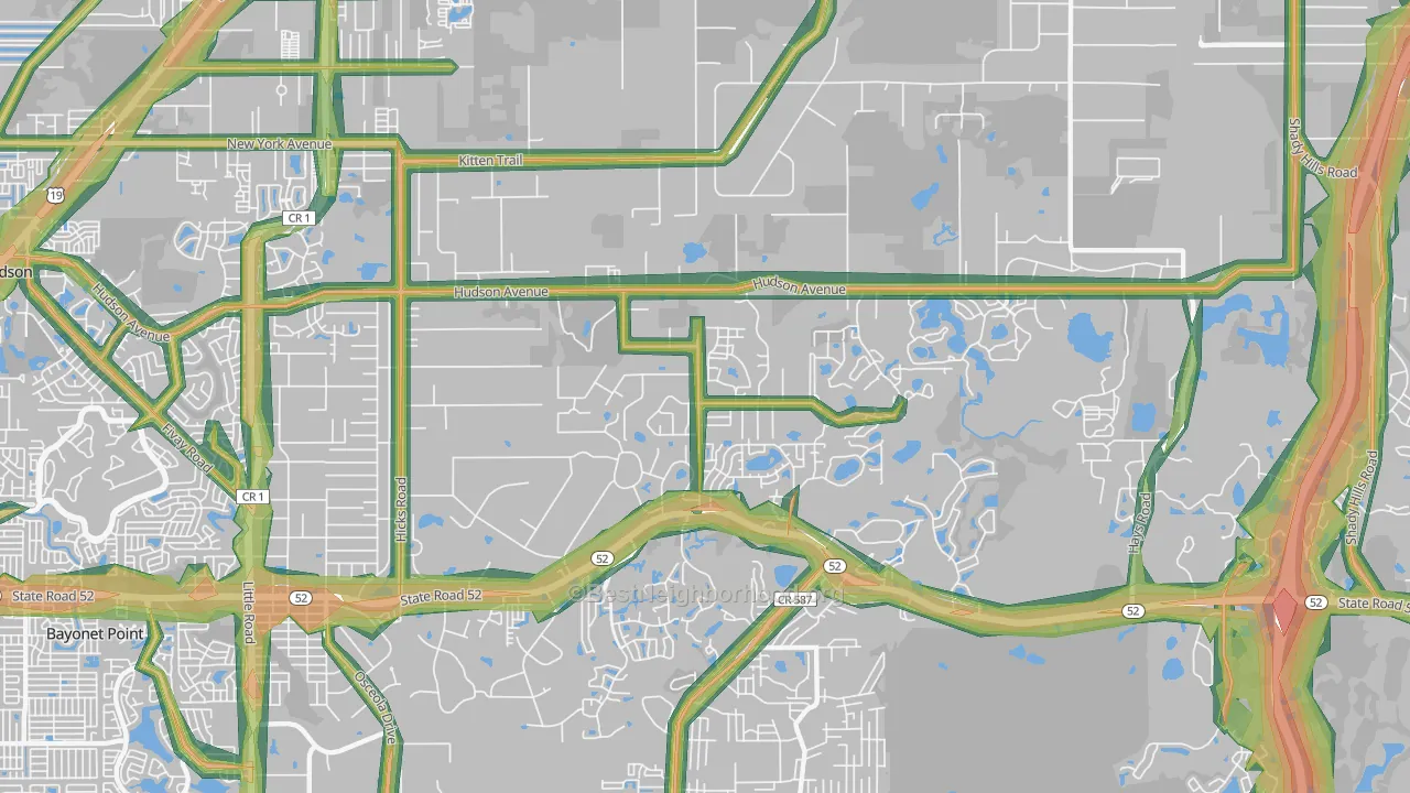 34669, FL Map of Noise Levels in 34669