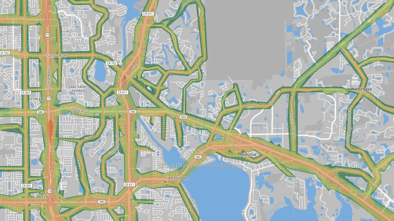34677, FL Map of Noise Levels in 34677